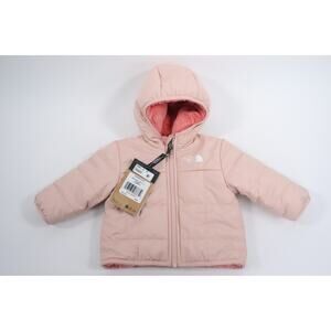 NORTH FACE REVERSIBLE SHASTA HOODED JACKET SIZE BABY 3 -6 NF0A88VV PINK MOSS NWT